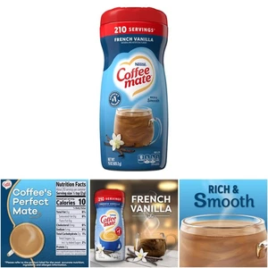 Crema de café francesa de vainilla paquete de 15 oz x 6 sin gluten sin lácteos - Imagen 1 de 9