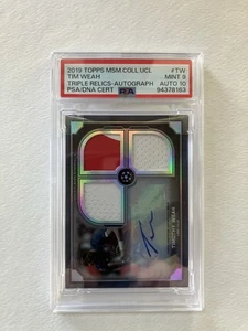 2019-20 Topps Museum Collection Timothy Tim Weah Triple Relics Auto /35 PSA 9 - Picture 1 of 2