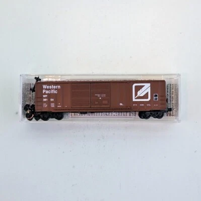 Micro-Trains 30080 N Scale 50' Rib Side Box Car Double Doors - Western Pacific - Image 1 of 2