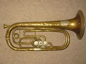 Sehr alte Basstrompete "Berliner Pumpe" Altrichter Frankfurt MUSEAL valves! - Bild 1 von 8