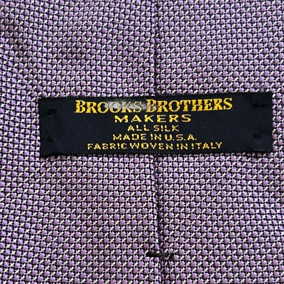 NWT / NOS Vintage Brooks Brothers Makers Purple Geometirc Tie Made in USA - Image 1 of 4