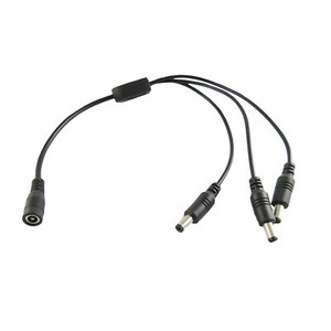 DC Power 1 Female Jack to 3 Male Plug Cable Splitter 5.5mm x 2.1mm Adapter CCTV