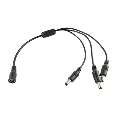 DC Power 1 Female Jack to 3 Male Plug Cable Splitter 5.5mm x 2.1mm Adapter CCTV - Image 1 of 3