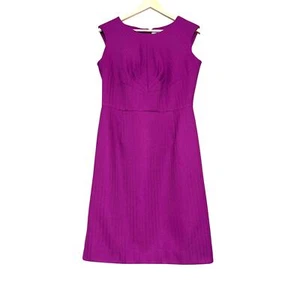 Karin Stevens Dress Women 12 Purple Fuchsia Wedding Cocktail Career - Picture 1 of 9