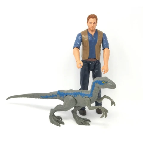 Jurassic World Owen & Blue Velociraptor 12" Action Figures 2017 Mattel Cover