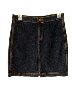 NWOT l.e.i. Womens Juniors Jeans Pencil Skirt Blue Dark Wash Size 3 - Picture 1 of 4