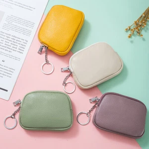 Women Men Coin Purse Small Change Pouch Zipper Card Key Bag Mini Keychain Wallet - Picture 1 of 20