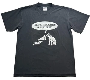 Vintage Bill’s Records Dallas T Shirt Size XL Faded Black Single Stitch 1988 - Picture 1 of 7