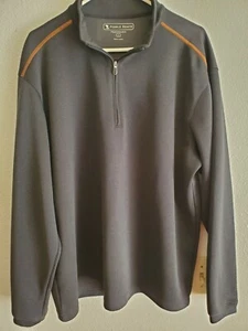 Pebble Beach Performance Men's Size Lg. Black 1/4 Zip Athletic Golf Jacket - Picture 1 of 4