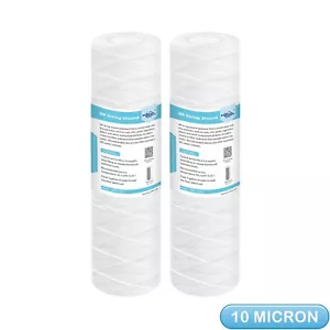 10 Micron 10"x2.5" String Wound Whole House Sediment Water Filter for GE GXRM10G - Picture 1 of 12