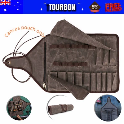 Tourbon Tool Spanner Carving Knives Roll Wrench Storage Pouch Chisel Pockets Bag - Image 1 of 4