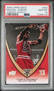 Michael Jordan 2008 Upper Deck Legacy Basketball Card #633 Graded PSA 10 - Picture 1 of 2