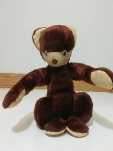 Peluche Mono Primitivo De Colección Ojo Googly Fieltro Patas y Cara Puffball Nariz Años 50 60 - Imagen 1 de 9