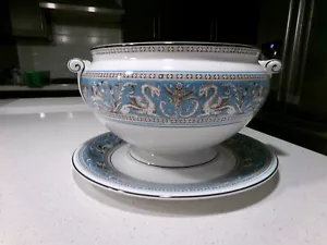 WEDGWOOD FLORENTINER TÜRKIS SUPPENTERRINE UND UNTERTELLER - Bild 1 von 6