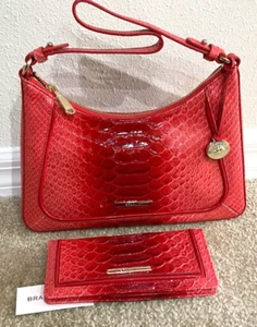 Brahmin Esme Shoulder Handbag & Ady Wallet in Flame Calimero Bundle - 2 items - Picture 1 of 5