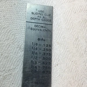 Vintage Lineal Edelstahl No 45F - Bild 1 von 2