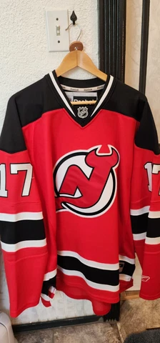 VTG NHL Reebok New Jersey Devils Ilya Kovalchuk 17 Mens XL Red Elias Parise Cover