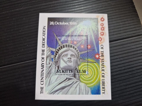 ST.KITTS 1986 SG MS219 CENT OF STATUE OF LIBERTY  MNH Cover