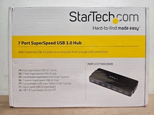 StarTech 7-Port USB 3.0 Hub 5Gbs ST7300USB3B - New - Picture 1 of 4
