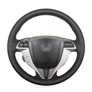 Black Artificial Leather Car Steering Wheel Cover for Honda Accord 8 Coupe 2008 - Picture 1 of 7