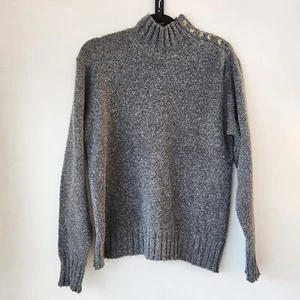 Columbia graublau bequemer Pullover Stehkragen lässig bequem Baumwollmischung Damen S - Bild 1 von 9
