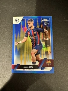 2022-23 Topps Chrome UEFA Club Competitions Alvaro Sanz RC Blue Gold 45/75! - Picture 1 of 2
