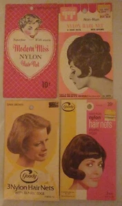 Lot of Vintage 1950's Hairnets -Goodie , Modern Miss, TT Lot of 4 Packages - Picture 1 of 1
