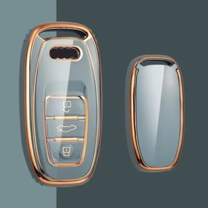 Funda de llave adecuada para Audi A1 A3 A4 A5 A6 A7 Q7 Q3 Q5 TT Keyless gris - Imagen 1 de 1