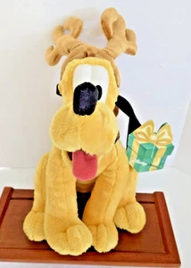 Plutón Reno Cuernos Jingle Bells Peluche Navidad ¡NUEVO CON ETIQUETAS! Exclusivo de Disney Store - Imagen 1 de 4