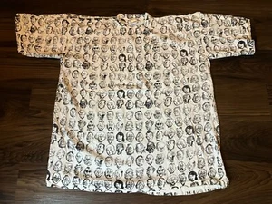Vintage 90s People Faces ART All Over Print T shirt XL AOP Single Stitch J Wang - Picture 1 of 13