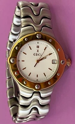 Auténtico reloj de cuarzo para hombre EBEL SPORTWAVE E6187631 Swiss 7 JWLS batería nueva Foto 1 de 4