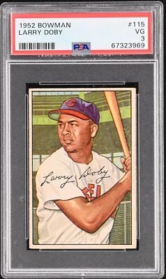 1952 Bowman Baseball #115 Larry Doby PSA 3 - Image 1 of 2