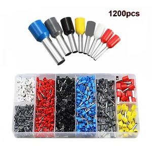 1200PCS Wire Connector Terminator Lock Crimp Tubular Ferrules Cord Pin Kit - Picture 1 of 17