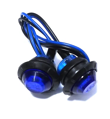 2 luces de cortesía LED azules a presión impermeables BBT 12 voltios súper brillantes Foto 1 de 4
