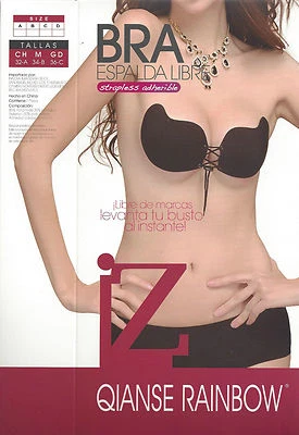 Polyurethan Push up, Selbstklebend mit Schnüren Trägerlos Klebe BH Cup D - Bild 1 von 3