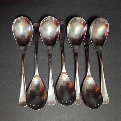 7 J A HANKEL 7 1/4" OVAL SOUP SPOONS - Image 1 of 2