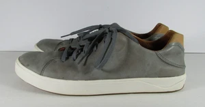 OluKai Lae'ahi Li'lli Mens Size 11.5 Stone Leather Casual Lace Up Sneakers - Picture 1 of 7