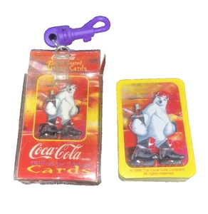 Coca-Cola Key Chain 1990's Mini Playing Coke Cards - Picture 1 of 3