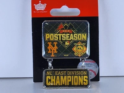 New York Mets POSTSEASON 2015 MLB NL EAST DIVISION CHAMPIONS PIN - Image 1 of 2