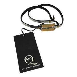 Brand New Alexander McQueen Razor Blade Mini Double Wrap Silver Bracelet - Picture 1 of 11