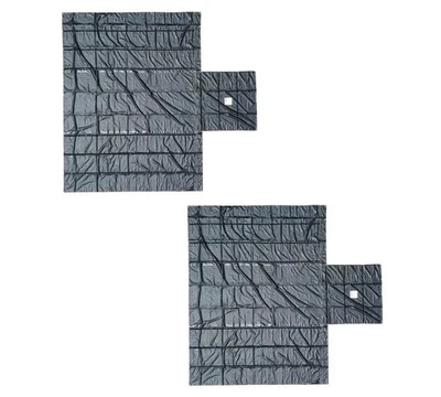 Paquete de 2 remolques de plataforma plana Superlight de 14 oz madera lona de acero 20x27 (6' caída) - negro Foto 1 de 4