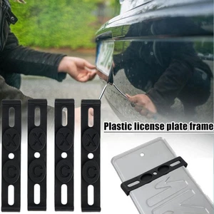 4PCS Frameless License Plate Mount Weather-Proof Frameless License Plate Frame - Picture 1 of 9
