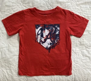 Kleinkind MLB Atlanta Braves T-Shirt, 4T, 100% Baumwolle, rot - Bild 1 von 3