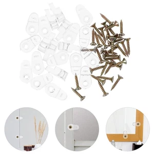 20 Pcs Curio Cabinet inside Glass Door Fasteners Frame Clips for Cabinets - Picture 1 of 12