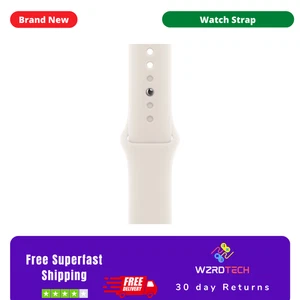 Genuine Apple Watch strap Sport Band Starlight S/M For 38/40/41/42mm Watch NEW - Picture 1 of 5
