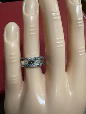 Pandora ALE S925 Sterling Silver Flipping Hearts of Pandora CZ Ring Size 4.5 - Image 1 of 4