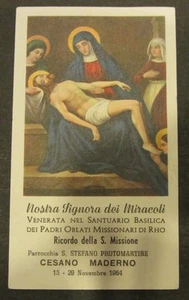 canivet santino holy card  immaginetta sacra Nostra Signora dei Miracoli - Picture 1 of 1