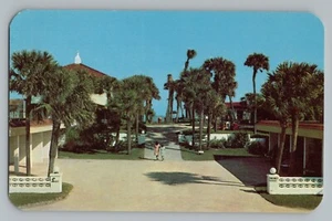 Tarjeta postal cromada Daytona Beach Florida FL Boynton Seaside Villa años 50 - Imagen 1 de 2