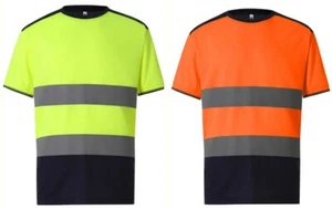 Hi-Vis Shirt Warschutz T-Shirt Rundhals  Warnhemd Warnshirt Warnweste Warnfarbe - Bild 1 von 5