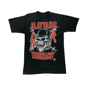 Vintage Slayer T Shirt Slaytanic Wehrmacht World Tour Tee Men’s Size M/L Black - Picture 1 of 12